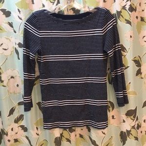 Gap Bowery super soft boatneck striped tee